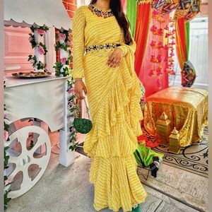 Designer Beautiful Ruffle Saree